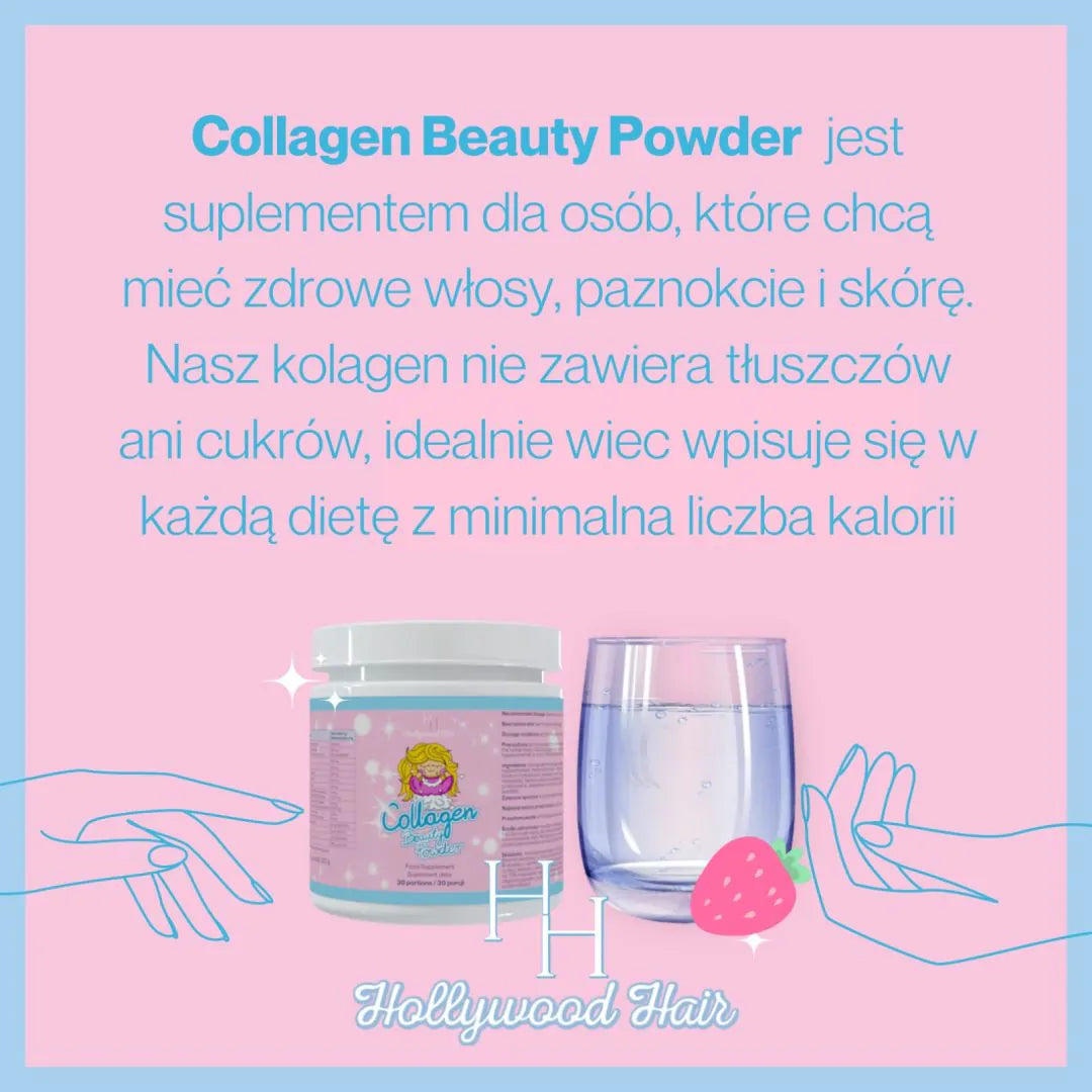 Kolagen do picia, piękna skóra, włosy i paznokcie, Suplement Collagen Beauty Powder