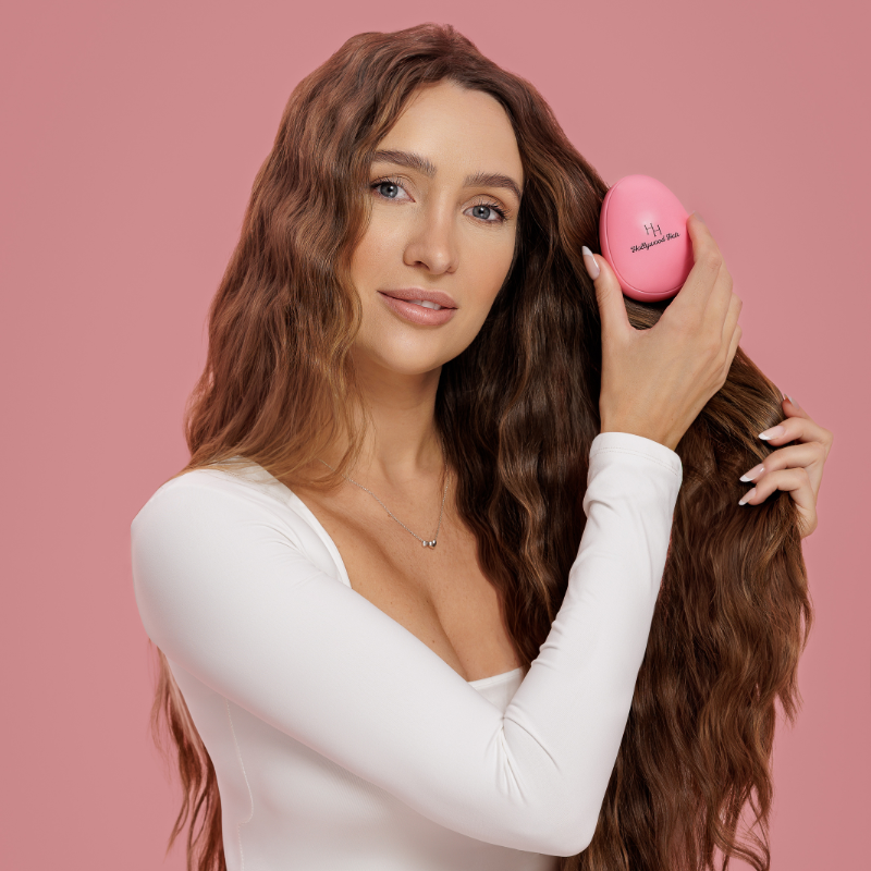 💖 SET ROSA COMPLETO – Juego de 6 cepillos para el cabello estilo Hollywood