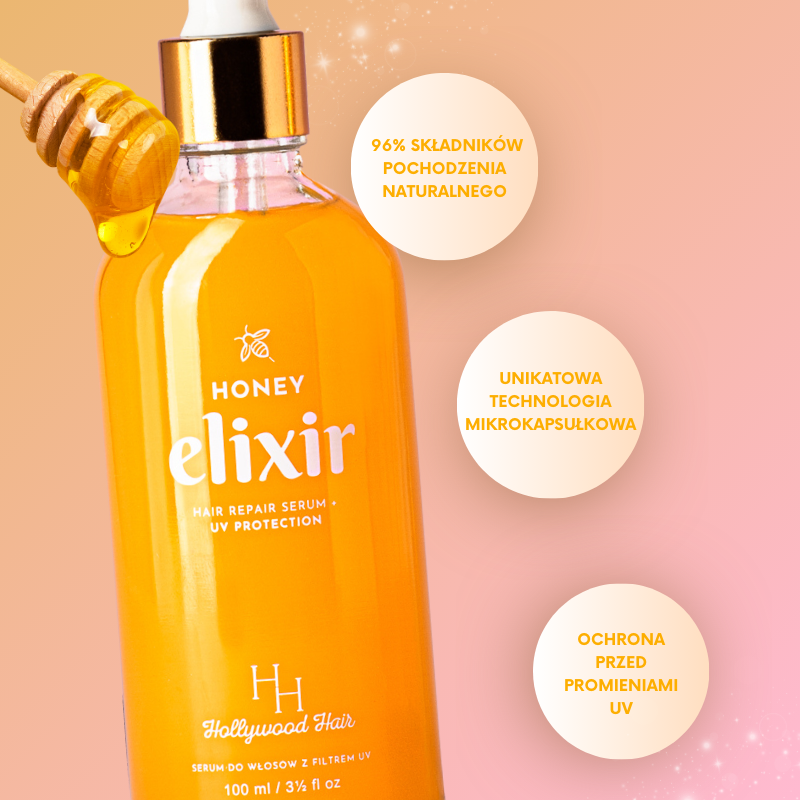 HONEY ELIXIR, HAIR SERUM BASED ON HONEY EXTRACT WITH UV PROTECTION 100 ml