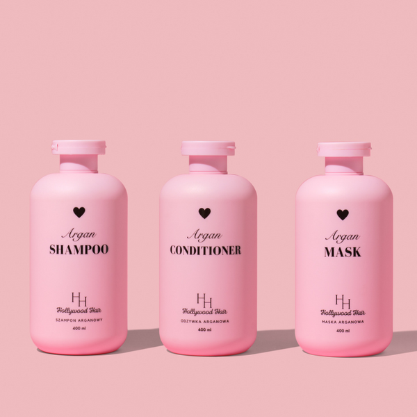 Szampon Arganowy z Prowitaminą B5 – Regeneracja i Nawilżenie Hollywood Hair 400 ml