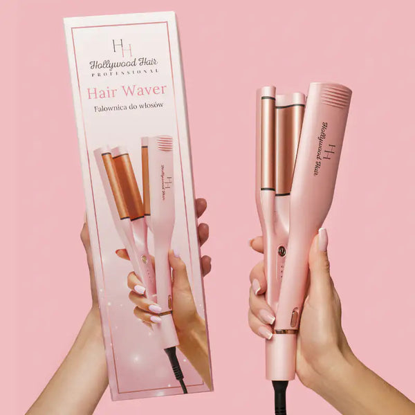 Niezniszczalne Fale w 5 Min – falownica do włosów Hollywood Hair Rose Gold