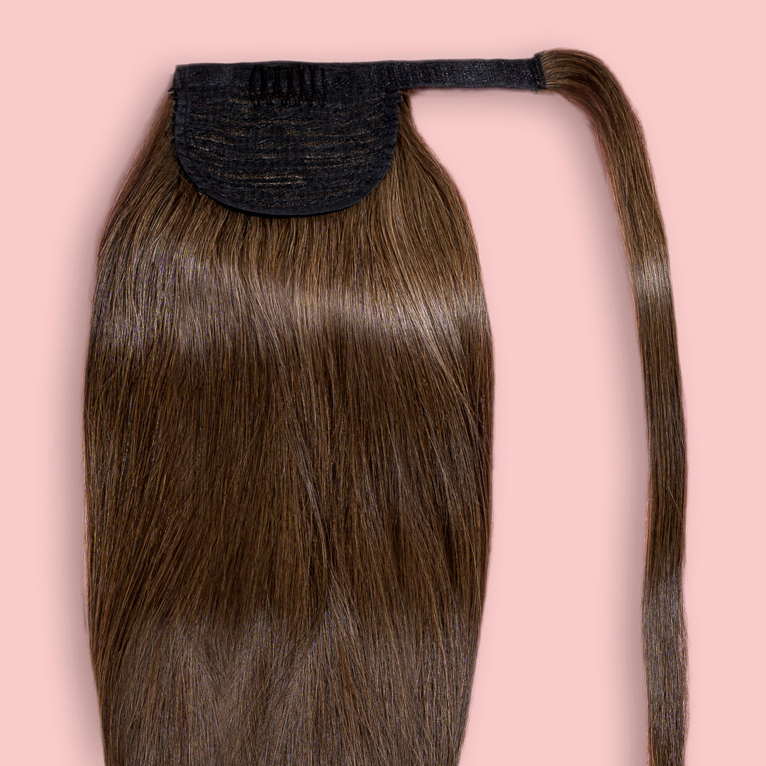 NATURAL PONY 50-70 CM #4 and #8B DARK BROWN WITH REFLECTIONS