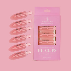 Hollywood Hair HH Clips – Silikonowe Spinki do Włosów Barbie Pink (6 szt.)