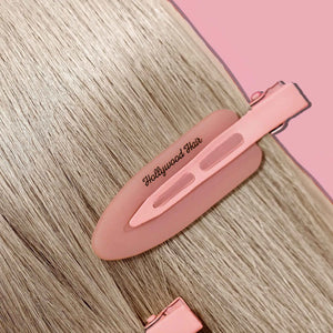 Hollywood Hair HH Clips – Silikonowe Spinki do Włosów Barbie Pink (6 szt.)