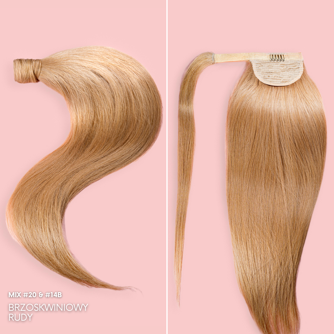 NATURAL PONY 50-70 CM #20 and #14B PEACH RED