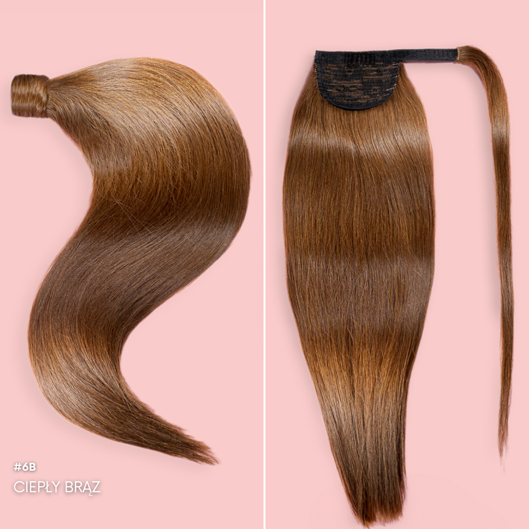 NATURAL PONY 50-70 CM #6B WARM BROWN