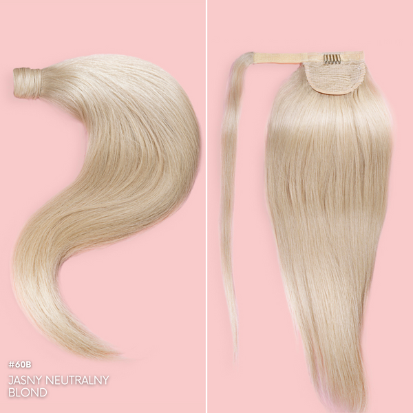KUCYK NATURALNY 50-70 CM #60B JASNY NEUTRALNY BLOND