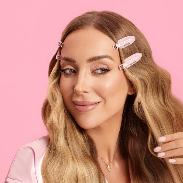 Hollywood Hair HH Clips – Silikonowe Spinki do Włosów Barbie Pink (6 szt.)